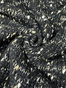 Colete feminino de malha brilhante com decote em V, adequado para encontros noturnos, outono/inverno