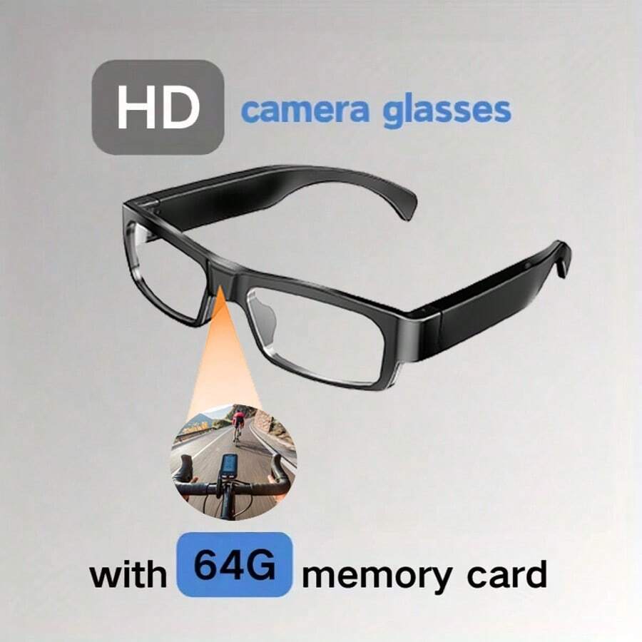 1pc Smart Glasses Camera 1080P Digital Video Recorder Camcorder Eye Protection DV Sports Action Camera For Traveling, Camping & Outdoor Activities, Adventure Gear, Modern Eyewear, Functional Design, Travel Recording, Compact Design, Highquality Lens, Sports Goggles, Content - màu đen - Xem 1