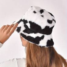 1pc Solid Color Casual Polyester Fleece Lightweight Breathable Elegant Bucket Hat, Suitable For Autumn/Winter Outdoor Activities