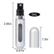 5ml Refillable Perfume Atomizer Spray Bottle, Single Pack, Shiny Pink Fragrance Bottle Sprayer Pump Storage Container For Travel, Living Room, Bedroom, Bathroom Home Decor, Wedding, Party, Birthday, Men's Gift, Mom Dad Friend, New Year, Accessory, Fun Gift - Multicolor - View 3