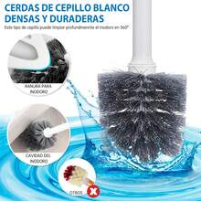 TXG Juego de émbolo y cepillo de inodoro, Fregadero y émbolo de Drenaje, Con soporte para limpieza de baño, juego de émbolo 2 en 1 resistente con bomba potente y diseño único de almacenamiento de agua - 1 - Ver 4