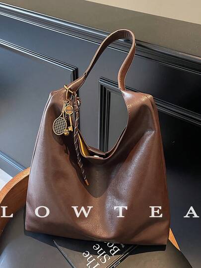 low tea 2 piezas Bolso de mujer de unicolor de PU con cierre magnético, estilo hobo de cuero vegano con asa superior para viajes, compras, citas, regalos, trabajo, negocios, ir y venir