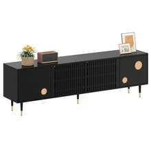 Television Stands & Entertainment Centers - Black + MDF - View 1