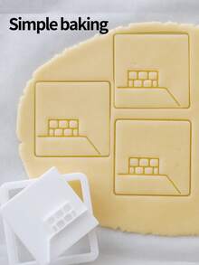 مجموعة من قطعتين من قوالب قطع بسكويت عيد الميلاد الرجعية، قالب بسكويت للأم والطفل، قالب بسكويت مربع، ديكور عيد الميلاد، قالب تزيين الكيك، أداة صنع الحلويات