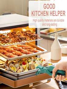 Silicone Multi-Function Heat Resistant Tongs - Heatproof Silicone Grip, Non-Slip Coating, Ergonomic Hot Plate, Tray Stand - Food Processing Kitchen Tool, Microwave Steamer Tongs, Multi-Function Bowl Rack Clip, Air Fryer Tongs, Heat Resistant Handle, Heat Resistant Bowl Clip, Oven Pot Clip - Multicolor - View 10