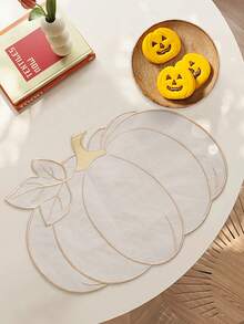 1-200 pièces Napperons de table d'Halloween en forme de citrouille, faciles à nettoyer, à essuyer, antidérapants, tapis de table à manger, décoration pour fête de mariage, festival, convient pour la maison, le restaurant, la décoration de table à manger, articles ménagers