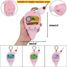 毛绒钥匙扣 搞笑 Fuggler 丑牙怪兽 Fuggler 儿童毛绒玩具 尼德尔先生 贪婪的咧嘴笑的傻瓜 可爱毛绒收藏背包吊坠