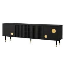 Television Stands & Entertainment Centers - Black + MDF - View 11