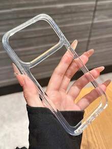 Luxury Transparent Shockproof Armor Case Compatible With IPhone 16 15 14 13 12 Pro Max 17 Pro Max 17 Air 16E 11 Plus Clear Bumper Acrylic Cover - Clear - View 3