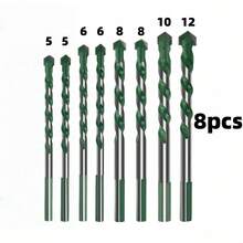 5pcs/8pcs Tungsten Carbide Drill Bits, Multi-Purpose Masonry, Concrete, Wall, Iron, Glass, Ceramic, Wood Drill Bits For Power Drill
