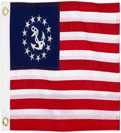 Anley Diver Down Warning Flag With Removable Stiffening Pole 20 X 24 Inch - Double Stitched - Red And White Diving Flags For Scuba Dive Spearfishing Freediving