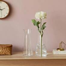 1/2/5/8/10 chiếc Bình hoa nhựa kiểu kim cương chất lượng cao, hoa trong suốt làm thủ công, thích hợp cho nhiều loại bó hoa và đồ trang trí, lý tưởng để cắm trên bàn, đám cưới, tiệc tùng, trang trí Giáng sinh, 17*7,5*5,5cm - Trong sáng - Xem 8