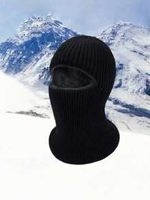 1/2/3 piezas Pasamontañas unisex de terciopelo y punto grueso, cuello a prueba de viento, máscara de esquí de cara completa con un solo orificio, adecuada para viajes diarios, ciclismo, esquí y otras ocasiones. Gorro a prueba de viento para mujer, gorro de punto, gorra con visera, pasamontañas