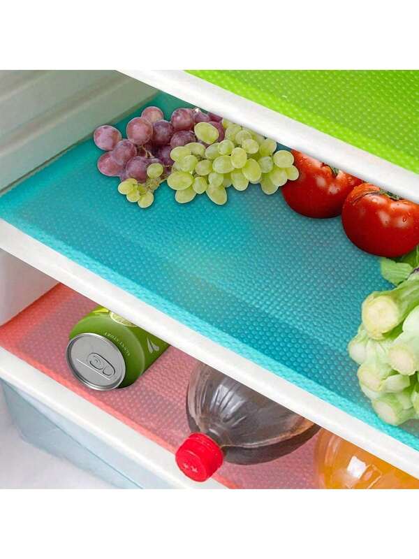 4 piezas de alfombrillas lavables para refrigerador, forros de estantes de refrigerador impermeables y resistentes al aceite, adecuados para hoteles, restaurantes, cocinas grandes y vajilla