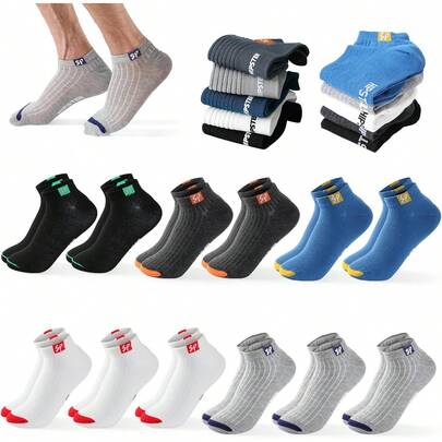 12 PARES Calcetas Para Hombre, Calcetas Deportivas Antiolor y Absorbentes De Sudor, Calcetine Algodón Transpirable para Hombre Adecuadas Para Running, Ciclismo, Gimnasio, Salidas Diarias