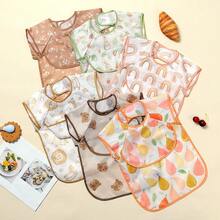 1PC Mess Proof Cute Baby Bib-Waterproof And Lightweight Baby-Led Weaning Apron, Easy Clean & Machine Washable - Multicolor - View 2