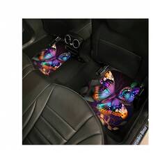 4pcs Car Floor Mats, Featuring Cute Pink Floral Design, Durable Polyester Material, Easy To Clean, Dust-Proof, Front And Rear Mats, For Complete Vehicle Interior Protection, Car Carpet, Auto Accessories, Car Interior - one-size - View 9