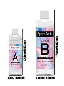240ml/500ml Epoxy Resin Kit - Crystal Clear Epoxy Resin Kit & Hardener For DlY Art, MoldCasting, Wood, Jewelry Making, Coasters, TableTop, Countertop Coating - Food , Heat & UV Resistant - Epoxy Resin - View 2