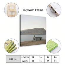 ​​Custom 3-Panel Wall Art Set - Modern Botanical & Mountain Landscape Canvas Print Trio For Office Decor, Living Room Gallery Wall, Housewarming Gift