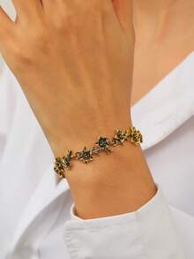 New Vintage Floral & Tree Design Bracelet, Unique Creative Accessory For Men & Women