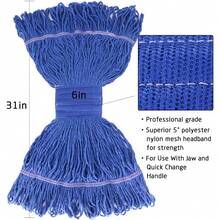 Loop-End Commercial String Mop Head – 6-Inch Highly Absorbent Cotton Blend Replacement For Industrial & Home Use - Màu xanh lam - Xem 7