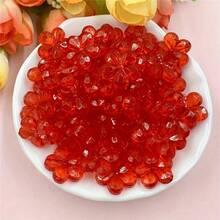 50Pcs/14mm Transparent Blossom Beads Flower Beads Acrylic Beads Loose Beads Pen Beads For DIY Ballpoint Pen Necklaces Mobile Phone Chains Clothing Bags Jewelry Supplies Decorative Beads Accessories - 50 chiếc - Xem 13