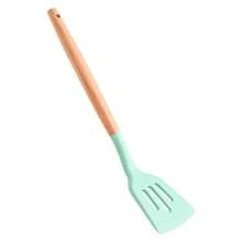 1 Pc Wooden Handle Silicone Spatula Kitchen Stir-Fry Spatula Home Cooking Silicone Kitchenware Steak Pan Spatula