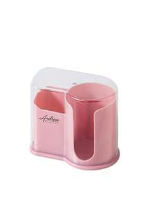 1pc Multi-Scene Covered Dust-Proof Storage Box, Cotton Swab Storage Box, No-Drill Makeup Remover Pad Storage Box, Desktop Organizer Box, Hair Clip, Hair Tie, Headband, Lipstick Storage Box, Toothpick, Wire, Cosmetics, Beauty Cotton Swab Organizer Box