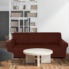 Ensemble de housses élastiques pour canapé, housses de meubles en spandex pour canapé, causeuse, fauteuil, anti-froissage, protecteur de meubles (gris clair, lait) Housse de canapé super extensible - Housse de canapé en spandex douce et antidérapante