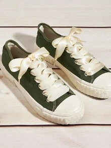 1 Pair 100CM Fashion Polyester Shoelaces, Suitable For Flat Shoes, Dance Shoes