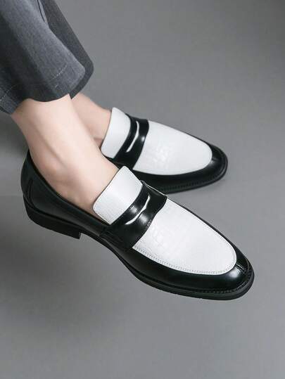 Zapatos de vestir tipo mocasín sin cordones para hombres, zapatos casuales tipo loafer para hombre, zapatos formales clásicos para trabajo y oficina