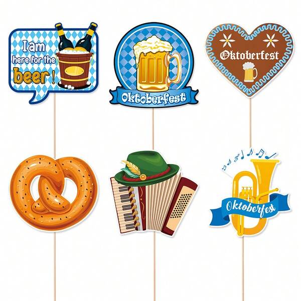 3 Stücke zufällige Oktoberfest Party dekorative Flaschenetiketten, Oktoberfest Festival Feier Flaschendekoration Zubehör