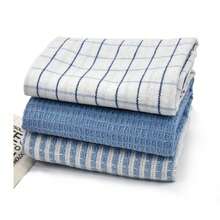 3/4 Stücke Waffel gestreifte karierte Geschirrtücher für die Küche