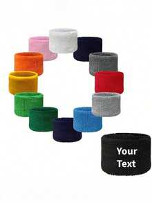 Custom Sports Wristbands, Custom Name Wristbands, Moisture-Wicking Wristbands For Women, Customizable Name, Suitable For Tennis, Basketball, Running, Yoga, Gym, Fitness Accessories, Exquisite, Simple, High-Quality Customization, Multi-Color - Multicolor - View 4