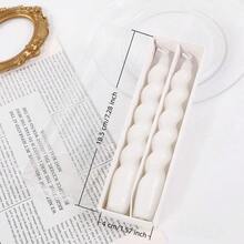 شمعتان حلزونيتان مخروطيتان، شمع طويل مجدول يدوي، شموع حلزونية، شموع عصا ملتوية، شموع عشاء شمعية، هدايا عيد الميلاد/عيد الميلاد/الزفاف (أحمر داكن، أبيض، وردي)