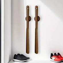 50cm Magnetic Wooden Shoe Horn – Premium Beechwood Long-Handle Shoe Remover With Anti-Slip Base | Home & Professional Use (Fall 2025 Upgraded) - 咖啡棕 - 查看 1