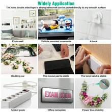 16.4/32.8ft Nano Double Sided Tape Heavy Duty Adhesive Mounting Tape,Clear & Tough Sticky Poster Wall Tape,Multipurpose Tape Picture Hanging Strips For Home Office(5m/10m)