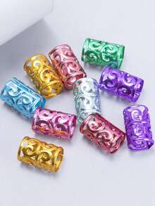 50pcs Bohemian Style Sea Snail Hair Braids Decoration, Adjustable Metal Hair Hoop, Ideal For Dreadlocks, Hairstyling And Beauty Care