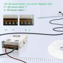 12V 30A 360W Regulated Switching Power Supply Transformer Adapter LED Driver For LED Strip, CCTV Camera System, Radio - Silver - View 7