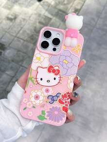 Sanrio Nuevo diseño de funda de teléfono 3D con lazo, funda de teléfono premium adecuada para iPhone 11, 12, 13, 14, 15, 16 Pro, 16 Pro Max, 14 Plus, 15 Plus, 16 Plus, XR, XS Max, diseñada para mujeres