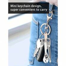 3pcs Mini Screwdriver Set With Keychain, Adjustable Metal Pocket Tool Kit, Suitable For Camping Accessories, Multifunctional Mini Wrench Keyring - Universal Tools For Car, Bicycle, Motorcycle Repair - Creative Gifts For Men - 彩色 - 查看 2