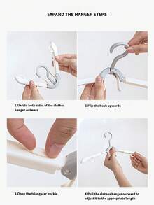 Foldable Travel Clothes Hanger, Essential Folding Drying Rack - Multipurpose Portable Clothes Hanger For Suitcase, Dorm, School And Hotel, Can Hang Clothes/Jackets/Laundry Bag - Multicolor - View 4