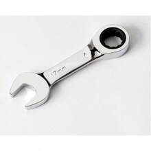 Dual-Direction Mini Ratchet Wrench, Polished Mirror Finish, Multi-Function Compact Wrench With Small Open-End - Silver - View 13