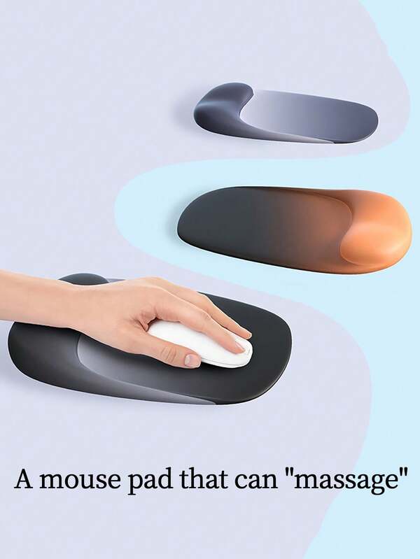 Tapis de souris ergonomique avec support de poignet en gel - Fabriqué en tissu de nylon de haute qualité, antidérapant, parfait pour les ordinateurs portables et de bureau, idéal pour le bureau et le jeu. Base en caoutchouc, tapis de souris, pour une utilisation de bureau