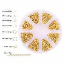 880pcsbox Of Open Rings Single Ring Open Connecting Rings DIY Hand-Made Jewelry Accessories O-Ring Connecting Rings