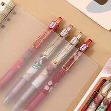 At The Beginning Of The School Year, The Students Chased After Me Asking Where I Bought This Pen!!! 4 High-Quality, Highly Attractively- Pens With A Retractable Flower Shape, 0.5 Mm Black Ink Gel Pen, Cute Aesthetic Pen For Women, Office And School Pen, Office And School Supplies Back To School