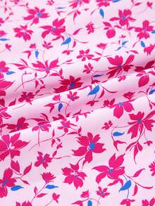 Acelitt Blusa casual de mujer con estampado floral mixto, escote en V, mangas abultadas y hombros descubiertos, estilo bohemio, adecuada para usar de vacaciones en primavera/otoño - Multicolor - Ver 10