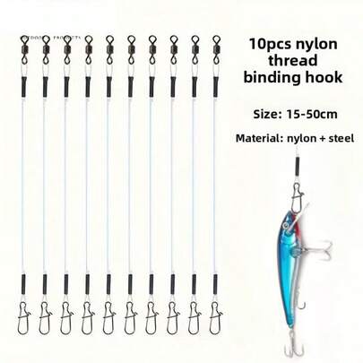 Filo da pesca in nylon da esterno con girella rotante, essenziale per le gite di pesca