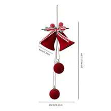 1pc Christmas Ornaments - Christmas Hangable Ornament,Flocked Red Decoration Hangable For Window Store Festival Holiday Party Seasonal Display,Christmas Ornaments Ball, Christmas Tree Hanging Decorations, Hanging Pendant For Home, Party, Wedding, Winter, Holiday Decor