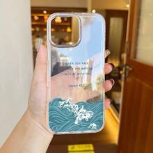 Funda de teléfono a prueba de golpes Funda de teléfono: Isaías 43:2 Escrituras de la Biblia Estética de océanos Decoración de primavera Funda transparente para iPhone 16 Pro Max Funda clara 11 12 13 14 15 Pro Max Plus XR Funda transparente Regalos cristianos para hermana mujeres hombres Protección contra caídas - 1 pieza - Ver 2